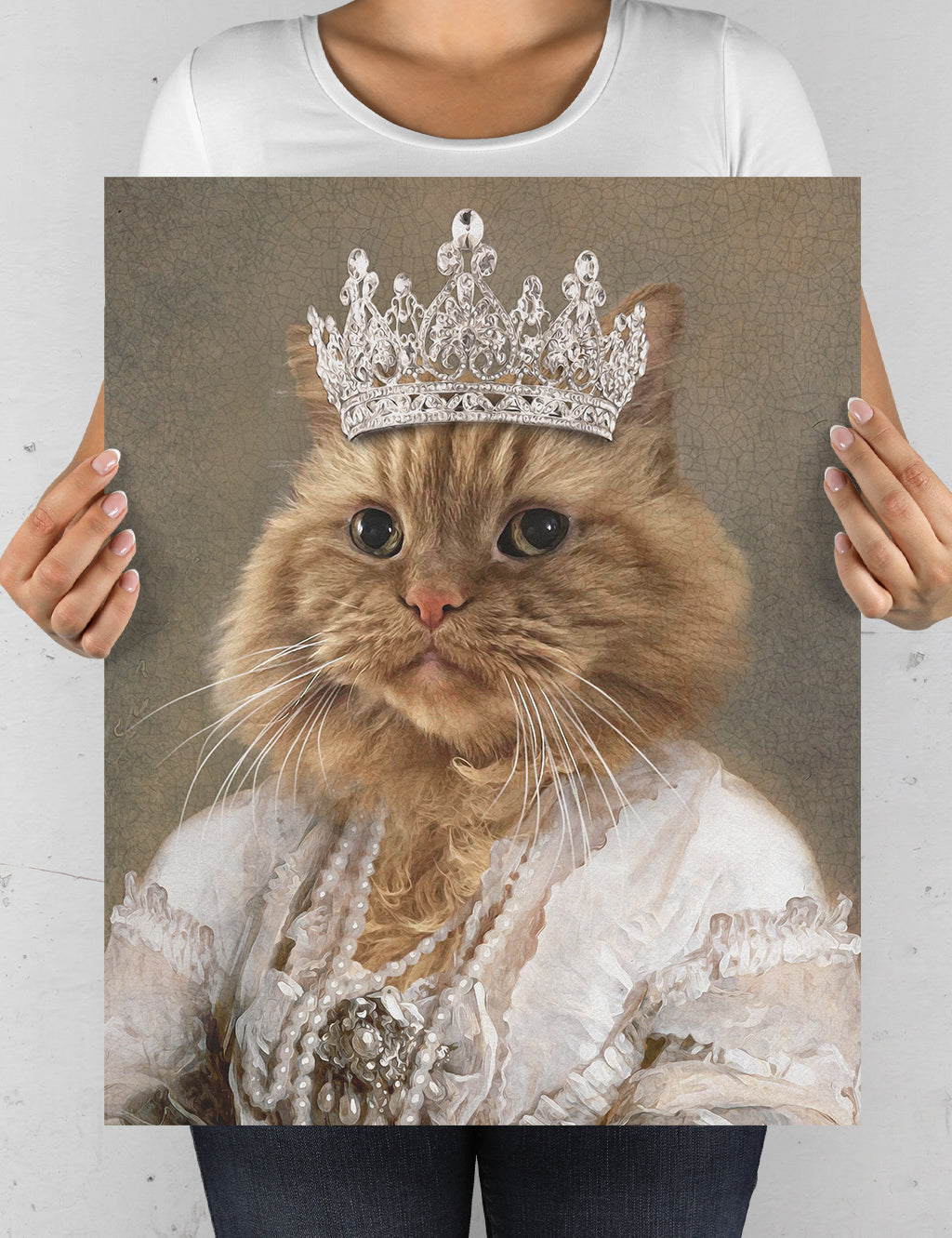 Cat Portrait Art, Elizabethan Cat Portrait, Queen Cat Portrait, Pet Portraits Regal