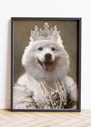 Personalised Pet Portrait, Custom Pet Portrait, Queen Cat Portrait, Animal Portraits