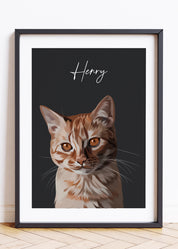 Portraits Of Cats, Portrait Cat, Cat Portraits From Photos, Cat Portrait, Cat Portraits UK