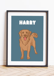 Hand Drawn Pet Portraits, Dog Portrait Line Drawing, Digital Pet Portraits