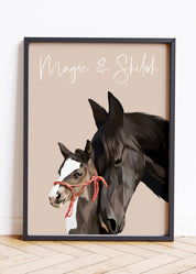 3 Pet Portrait, Bespoke Pet Portraits, 2 Pet Portrait, Multiple Pet Portrait