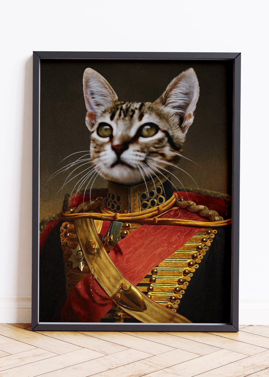 Custom Digital Pet Portraits, Cat Military Portrait, Pet Portrait, Dog Military Portrait
