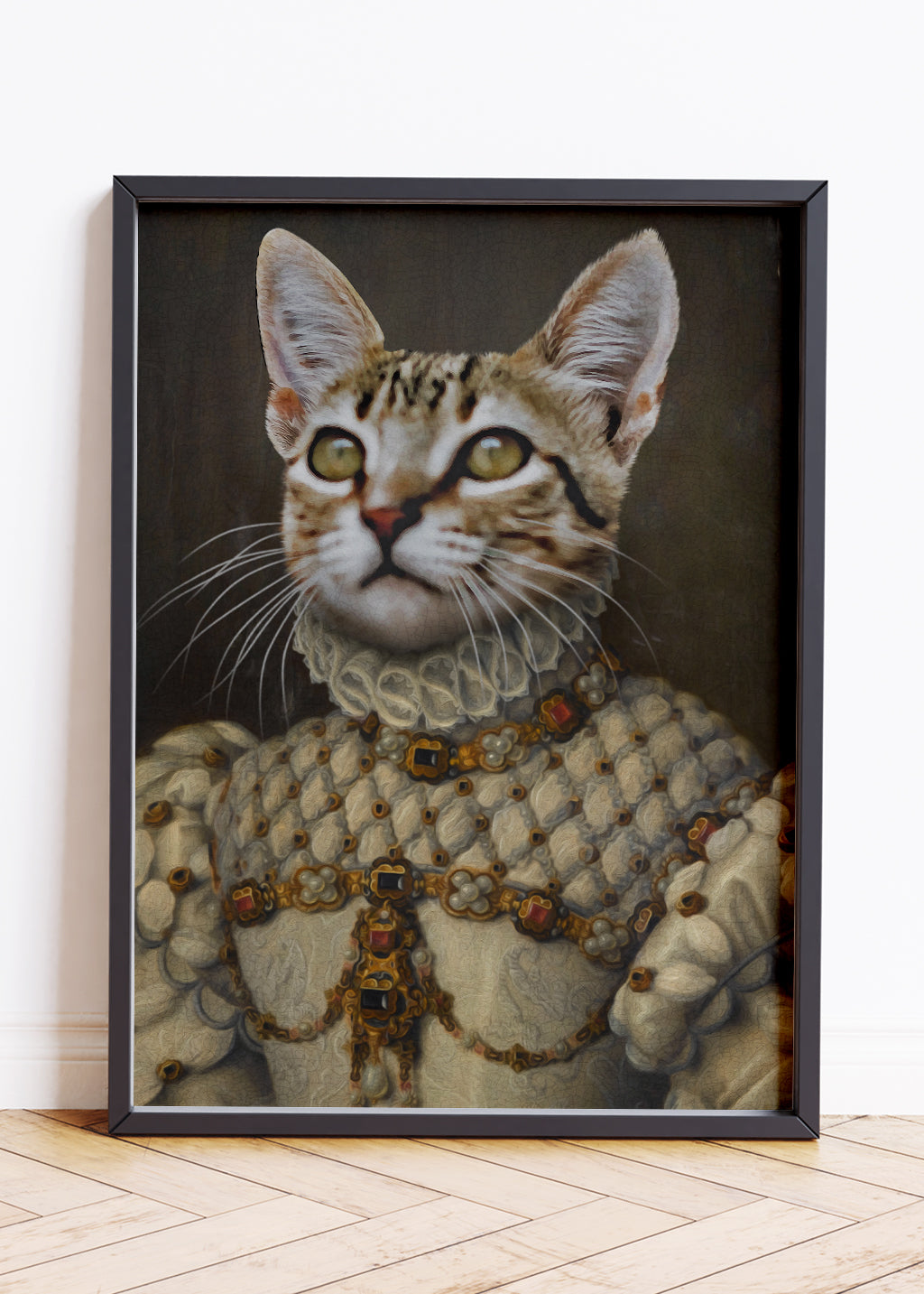 Cat Portrait, Cat Princess Portrait, Colourful Pet Portraits, Renaissance Pet Portrait