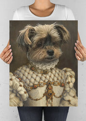 Dog Portraits, Pet Portraits, Dog Regal Portrait, Colourful Pet Portraits, Cat Portrait