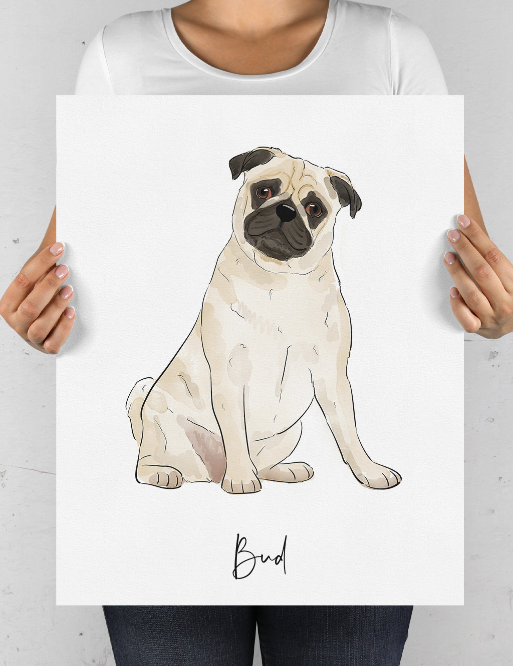 Custom Watercolour Pet Portrait, Watercolor Pet Portraits, Watercolour Pet Portraits UK