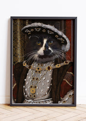 Dog As A King Portrait, Medieval Pet Portraits, Dog Old Fashioned Portrait