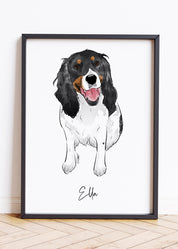 Watercolour Dog Portraits, Watercolor Pet Portraits, Watercolour Pet Portraits