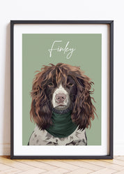 Custom Dog Portraits, Dog Portraits UK, Hand Drawn Pet Portraits, Pet Art Portraits