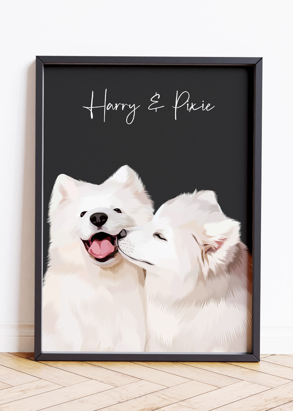2 Pet Portrait, Multiple Pet Portrait, Dog Portrait Gifts, 3 Pet Portrait