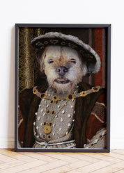 Cat King Portrait, Royal Dog Portraits, Dog Old Fashioned Portrait, Medieval Pet Portraits