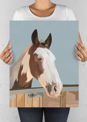 Personalised Horse Portrait, Custom Horse Portraits, Digital Horse Portrait