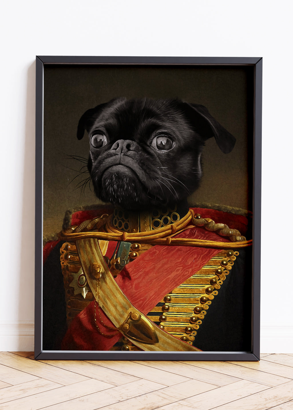 Pet Portrait Old Fashioned, Cat Military Portrait, Dog Military Portrait, Pet Portrait