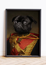 Pet Portrait Old Fashioned, Cat Military Portrait, Dog Military Portrait, Pet Portrait