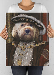 Medieval Pet Portraits, Dog As A King Portrait, Royal Dog Portraits, Cat King Portrait